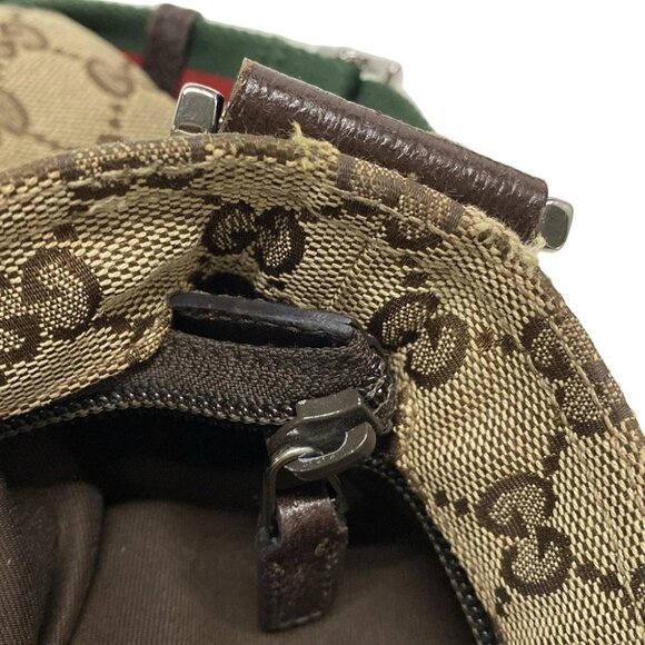 Auth GUCCI GG Pattern, Shelly (Web) 189751 Beige Dark Brown Multi Jacquard - - Picture 6 of 14
